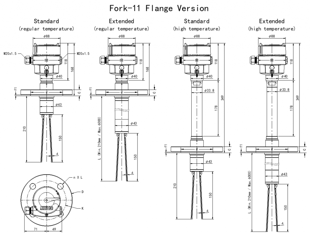 Fork-11 Explosion-Proof Tuning Fork Level Switch