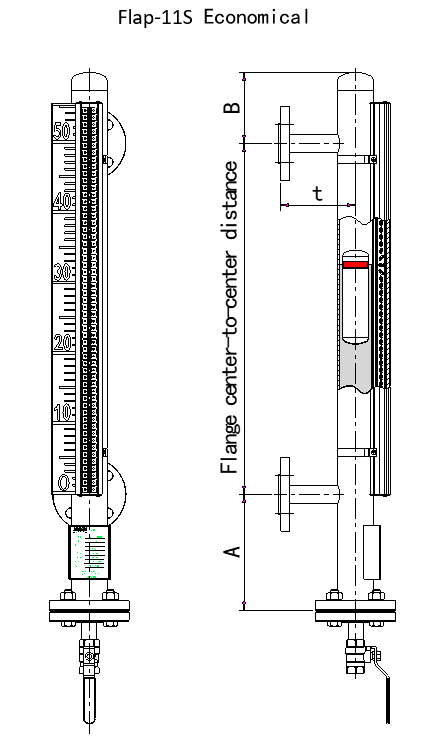 Flap-11S Economical Magnetic Level Indicator