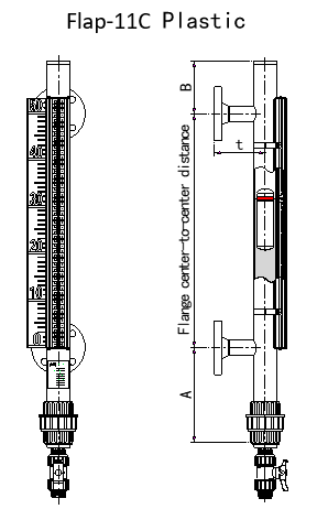 Flap-11C Plastic Magnetic Level Indicator