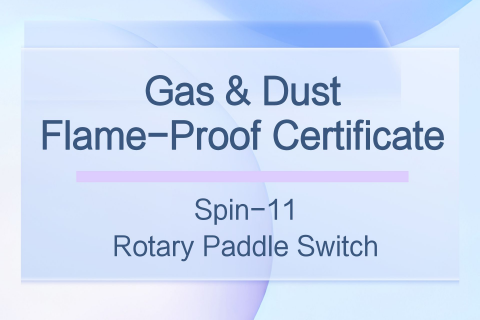 Gas & Dust Flame-Proof Certificate of Spin-11 Rotary Paddle Switch